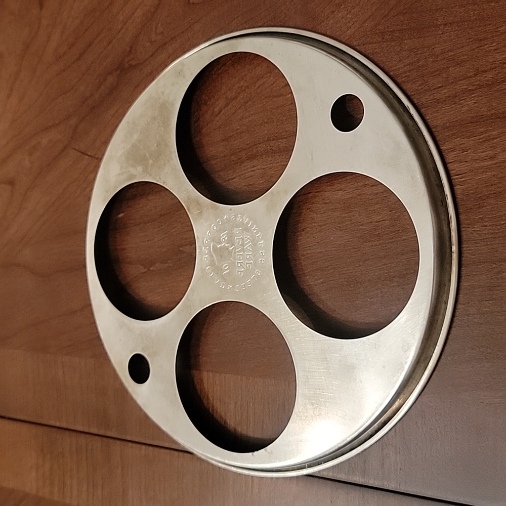 Revere ware stainless steel egg poacher 8" ring
